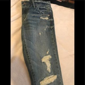 Abercrombie & Fitch Distressed Low Rise jeans.